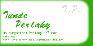 tunde perlaky business card